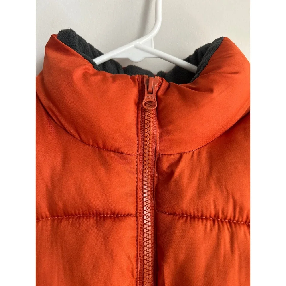 Old Navy Orange Puffer Vest Kids Medium